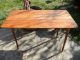Vtg Antique Folding Pine/oak Yard Measure Sewing Table 36x18x25 1900-1950 photo 1