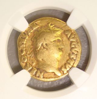 Ad 54 - 68 Nero Ancient Roman Gold Aureus Ngc F 4/5 3/5 photo