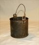 Antique Vintage Tin Bucket With Bail Handle Metal Childs Pail Very Small Rustic Primitives photo 2