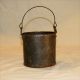 Antique Vintage Tin Bucket With Bail Handle Metal Childs Pail Very Small Rustic Primitives photo 4