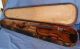 Antique German Hopf Violin C1850 Full Size 4/4 Inlaid Purfling Wcoffin Case String photo 2