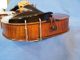 Antique German Hopf Violin C1850 Full Size 4/4 Inlaid Purfling Wcoffin Case String photo 3