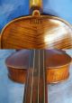 Antique German Hopf Violin C1850 Full Size 4/4 Inlaid Purfling Wcoffin Case String photo 7