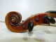 Antique Full Size 4/4 Scale Paolo Maggini Brefcia Copy Violin W/case & Goetz Bow String photo 7