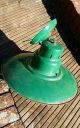 1950s 60s Old Vintage Industrial Metal Light Lamp Green Factory Kitchen Retro 20th Century photo 4