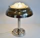 French Art Deco Ezan Glass & Chrome Bauhaus Table Desk Lamp Art Deco photo 3