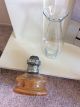 Vintage Glass Oil Lamp With Clear Glass Chimney And Amber Glass Base 20th Century photo 9