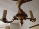 Brass Chandelier Heavy Very Old Very French Shabby Chic Light Fitting Chandeliers, Fixtures, Sconces photo 1