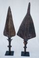 Antique Ceremonial Spear East African On Metal Stands Other African Antiques photo 4
