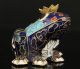 Collectible Old Handwork Beautifully Carved Cloisonne Frog Statue Gifts Other Antique Chinese Statues photo 2