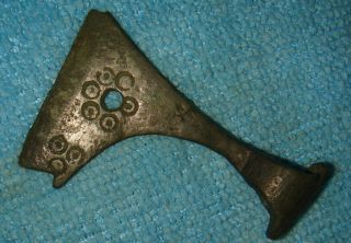 Ancient Viking Bronze Battle Mammen Axe Hatchet 8 - 9th Century Ad Ref.  488 Vf, photo