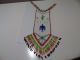Vintage Native American Indian Beaded Neckpiece Collar Necktie Necklace Yoke? Native American photo 9