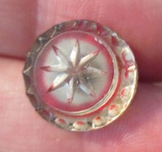 Antique Glass Kaleidoscope Button,  Star - Like Design photo