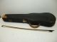Antique/vintage Full Size 4/4 Scale Stradivarius Model Violin W/old Bow & Case 2 String photo 1