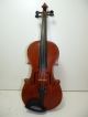 Antique/vintage Full Size 4/4 Scale Stradivarius Model Violin W/old Bow & Case 2 String photo 3