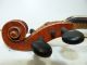 Antique/vintage Full Size 4/4 Scale Stradivarius Model Violin W/old Bow & Case 2 String photo 7