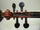 Antique/vintage Full Size 4/4 Scale Stradivarius Model Violin W/old Bow & Case 2 String photo 8