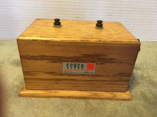 Vtg Cenco Science Lab Induction Coil Spark Gap Generator In Wood Case Steam Punk photo