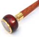 Antique Dark Red Compass Handle Walking Canes - Rose Wood Walking Canes/stick Other Maritime Antiques photo 2