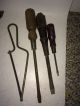 Vintage 40s/50s Cast Iron,  Wood Farm Pulley,  Solid Brass Nozzle,  Screwdrivers,  Tools Industrial Molds photo 4