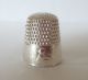 Antique Webster Sterling Silver Seated Cherub Thimble Size 8 Thimbles photo 1