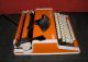 Vtg Rare Special Orange Unis Tbm De Luxe Typewriter (olympia Tw) - Typewriters photo 4