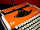 Vtg Rare Special Orange Unis Tbm De Luxe Typewriter (olympia Tw) - Typewriters photo 6