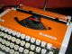 Vtg Rare Special Orange Unis Tbm De Luxe Typewriter (olympia Tw) - Typewriters photo 8