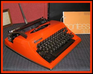 Adler - Contessa Script - Typewriter ; Pop Art Orange Cool Design - photo
