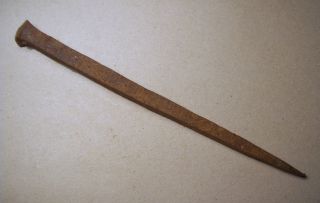 Very Large Forged Nail About 1750 photo