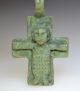 Byzantine Bronze Christian Cross Pendant With Jesus Christ Byzantine photo 5