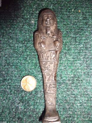 Rare Ancient Egyptian Ptolemaic Faeince Ushabti Shabti 300 - 350 B.  C. photo