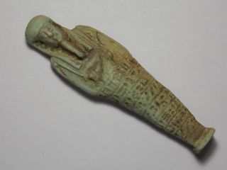 Ancient Egyptian Shabti With Hieroglyphics 1500 - 1000 Bc Large photo