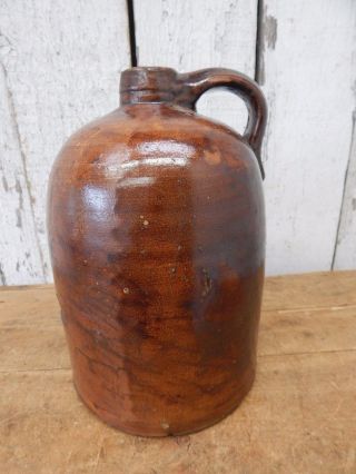 Antique Salt Glazed Beehive Crock Jug Vintage Moonshine Primitive Décor 1763 photo
