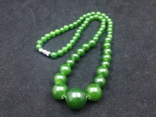 Collect Chinese Natural Hand - Carved Jade Quartzite Jade Tower Bead Necklace photo