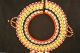 Maasai Wedding Ceremonial Beaded Collar With Shells Orange Black Yellow & White Jewelry photo 1
