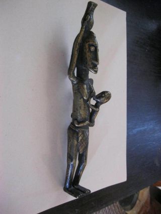 Antique Statue African Women Breastfeeding A Baby,  Dogon Tribe? photo
