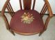 Antique Victorian Art Nouveau Inlaid Mahoganyneedlepoint Parlor Arm Chair 1900-1950 photo 2