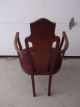 Antique Victorian Art Nouveau Inlaid Mahoganyneedlepoint Parlor Arm Chair 1900-1950 photo 5