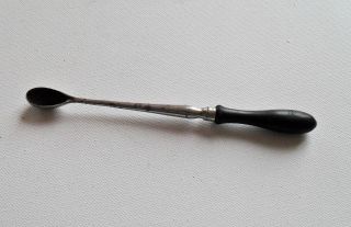 Antique Ebony Handled Dental Scoop By C Ash & Sons Of England photo