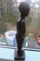 Vintage Dark Hardwood Wooden Statue Carved Figure Of African Tribal Man Other African Antiques photo 2