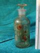 Decoupaged Apothecary Bottle Clear With Ground Glass Stopper Embossed M.  B.  W Bottles & Jars photo 1