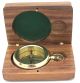 Brass Compass - Epstein London – Pocket Compass With Hard Wood Box Other Maritime Antiques photo 5