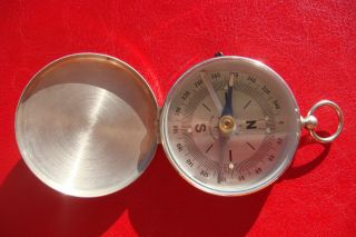 Old Vintage Pocket Compass Top Made In West Germany In Wotking photo