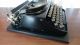 Vintage Remington Junior Portable Typewriter 1935,  Black Glass Key,  Restored Typewriters photo 7