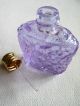 Czech Bohemia Neodymium Alexandrite Glass Mini Perfume Bottle Art Deco Flowers Perfume Bottles photo 2