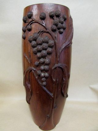 Antique Australian Wooden Carved Gumleaf Gumnuts Wattle Kerrigan Prenzel Style photo