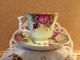 Antique Cup And Saucer,  Yellowish Gold With Yellow & Red Roses Cups & Saucers photo 3