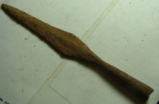 Roman Battle Javelin Arrowhead Bolt Head Spear Blade Artifact 3cent.  Ad photo