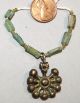 Ancient Roman Glass Beads Roman Pendant 200 - 600ad Rare Roman photo 2
